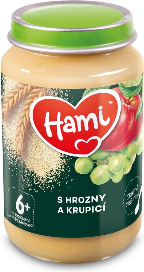 6x HAMI Ovocnoobilný příkrm S hrozny a krupicí190 g, 6+ - obrázek 2