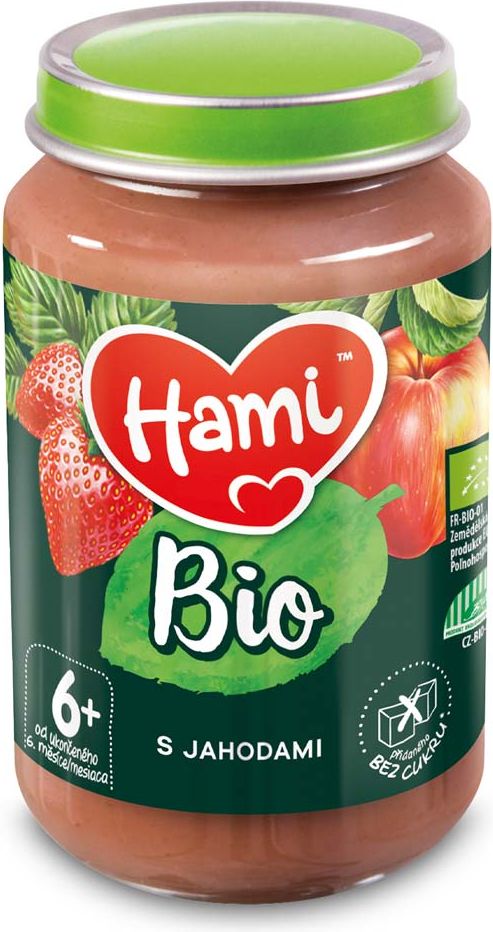 6x HAMI BIO Ovocný příkrm S jahodami 190 g, 6+ - obrázek 2