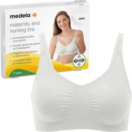 MEDELA Podprsenka těhotenská a kojící bílá S - obrázek 2