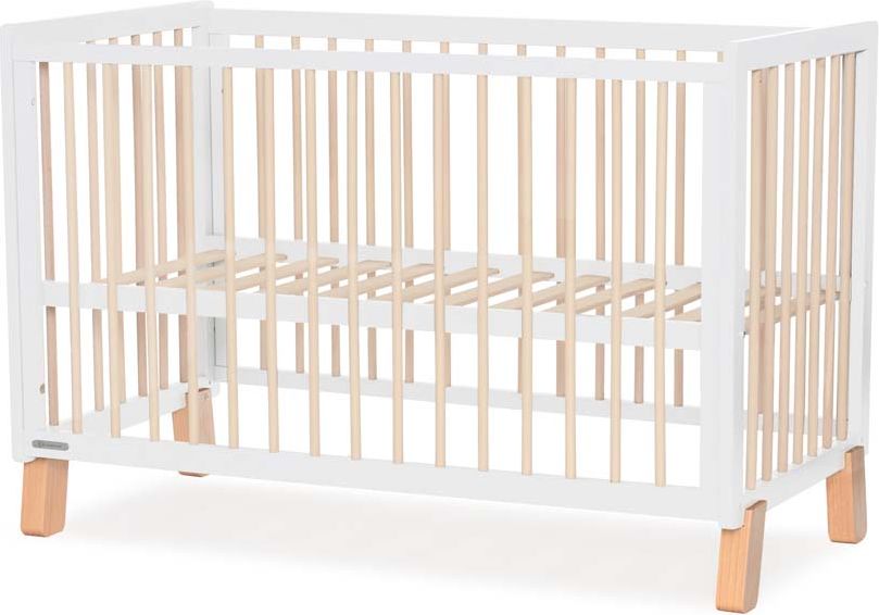 KINDERKRAFT Postýlka dřevěná se zábranou Lunky White - obrázek 1