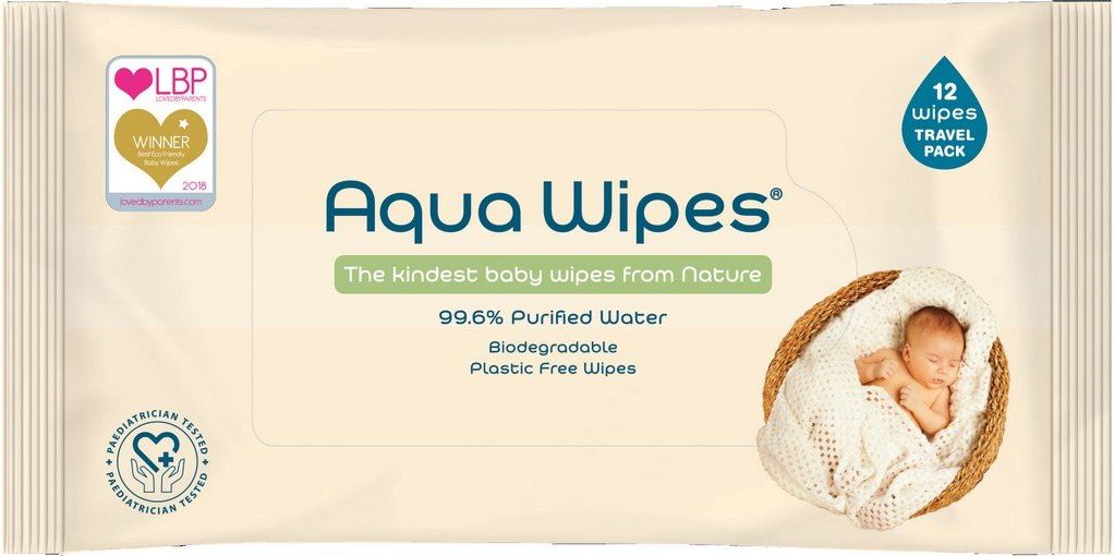 Aqua Wipes Dětské vlhčnené ubrousky 12 ks - obrázek 1