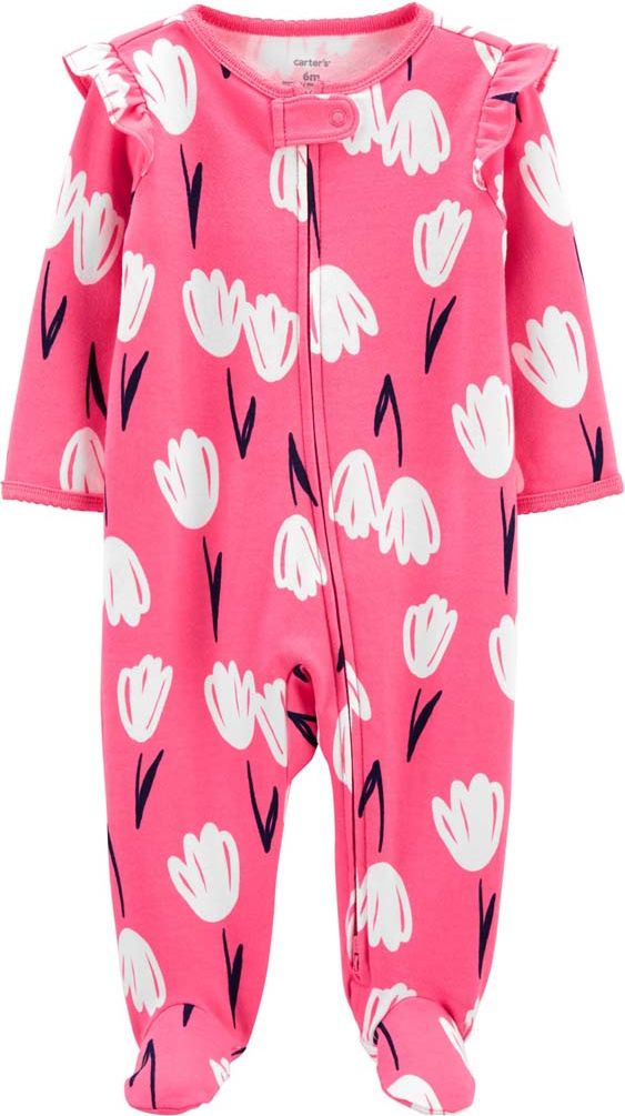 CARTER'S Overal zip oboustranný Pink Flora dívka PRE - obrázek 1
