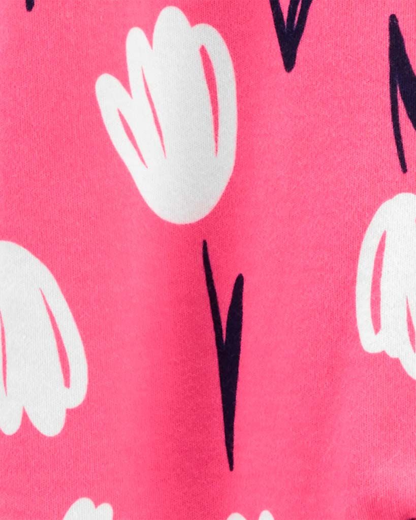 CARTER'S Overal zip oboustranný Pink Flora dívka PRE - obrázek 2