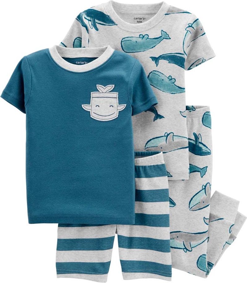 CARTER'S Pyžamo dlouhé a krátké kalhoty, krátký rukáv 2ks Whale chlapec 24m - obrázek 1