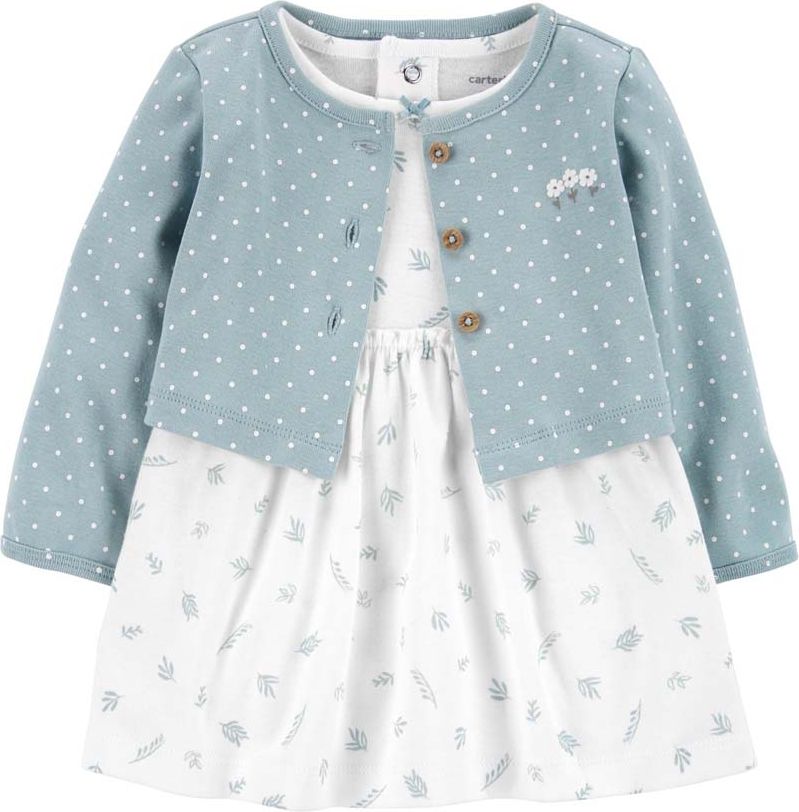 CARTER'S Set 2dílný šaty s kalhotkami White dívka LBB 9m - obrázek 1