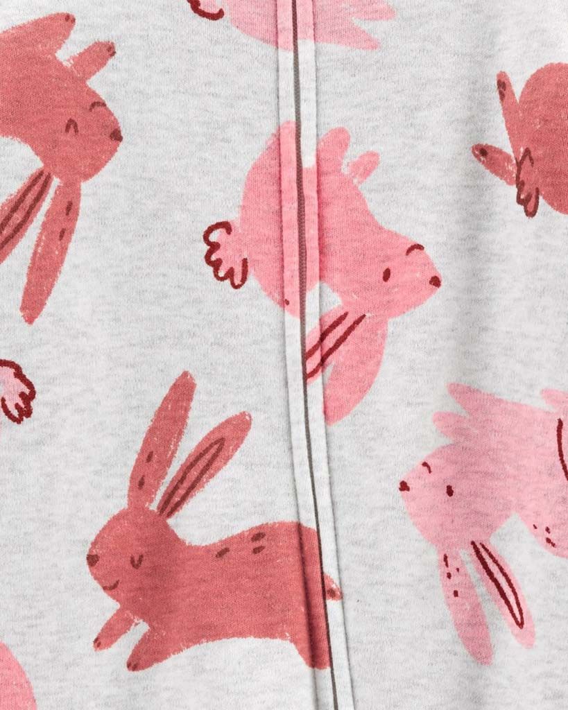CARTER'S Overal zip oboustranný Grey Bunny dívka 3m - obrázek 2