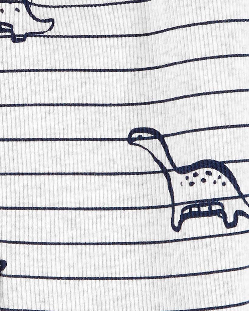 CARTER'S Overal zip oboustranný Grey Dino chlapec 3m - obrázek 2