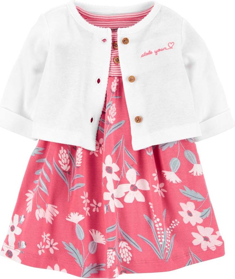 CARTER'S Set 2dílný šaty s kalhotkami Pink dívka LBB 6m - obrázek 1