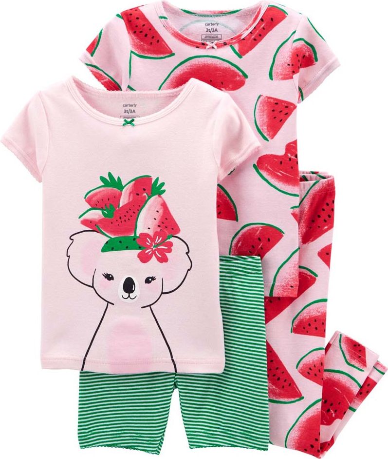 CARTER'S Pyžamo dlouhé a krátké kalhoty, krátký rukáv 2ks Watermelon dívka 24m - obrázek 1