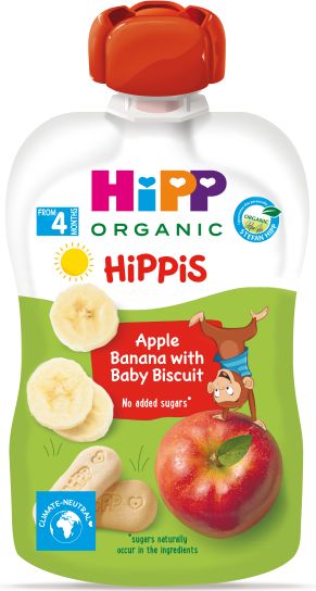 HiPP BIO Jablko-Banán-Baby sušenky od uk. 4.-6. měsíce - obrázek 1