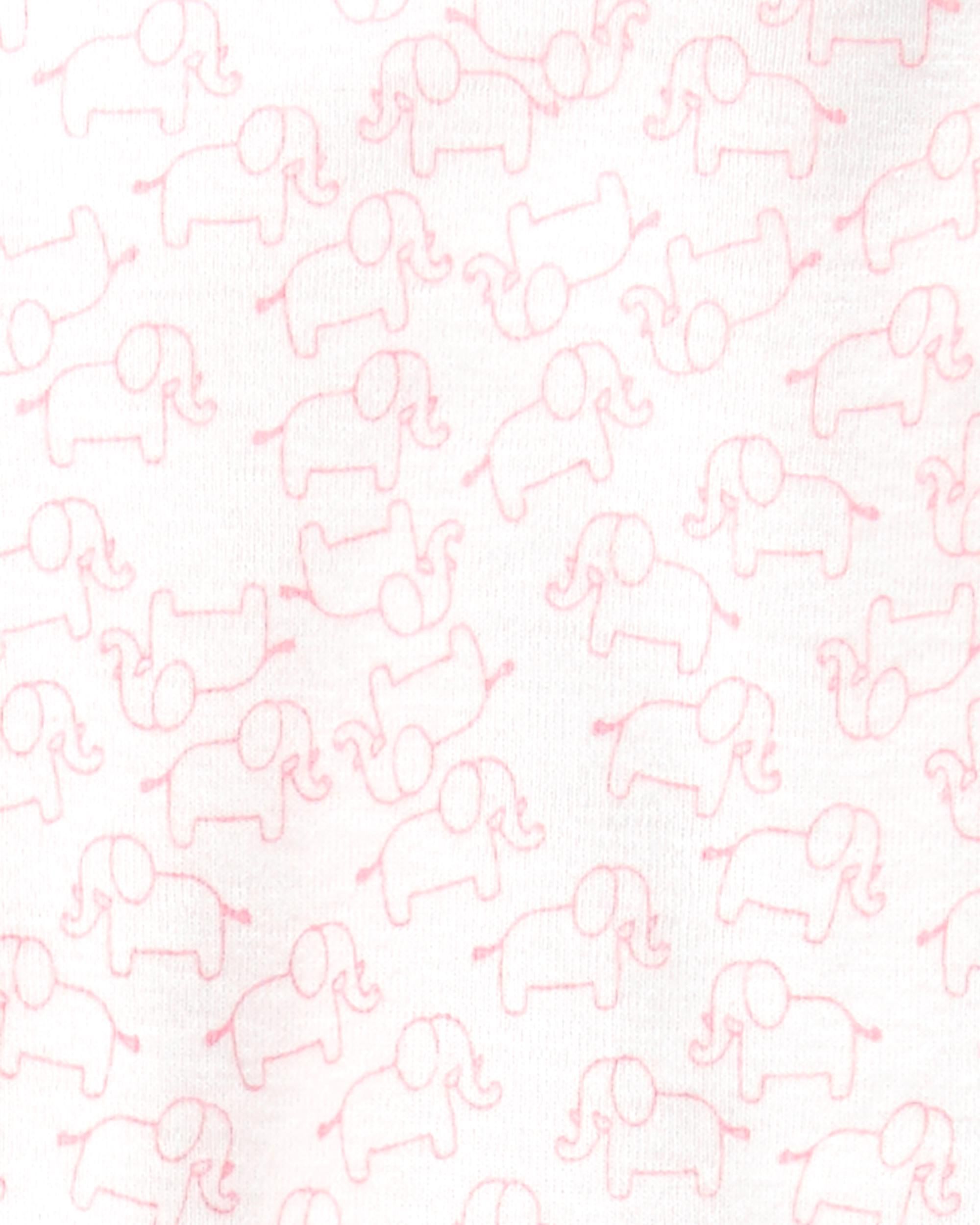 CARTER'S Set 3dílný body kr. rukáv, body dl. rukáv, tepláky Pink Elephant dívka LBB 9m, vel. 74 - obrázek 2