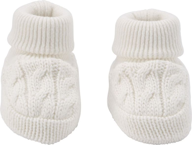 CARTER'S Botičky háčkované White neutrál LBB NB, vel. 56 - obrázek 1