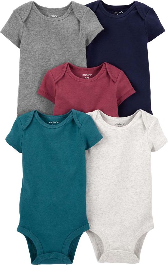 CARTER'S Body krátký rukáv Solid chlapec LBB 5ks 9m - obrázek 1