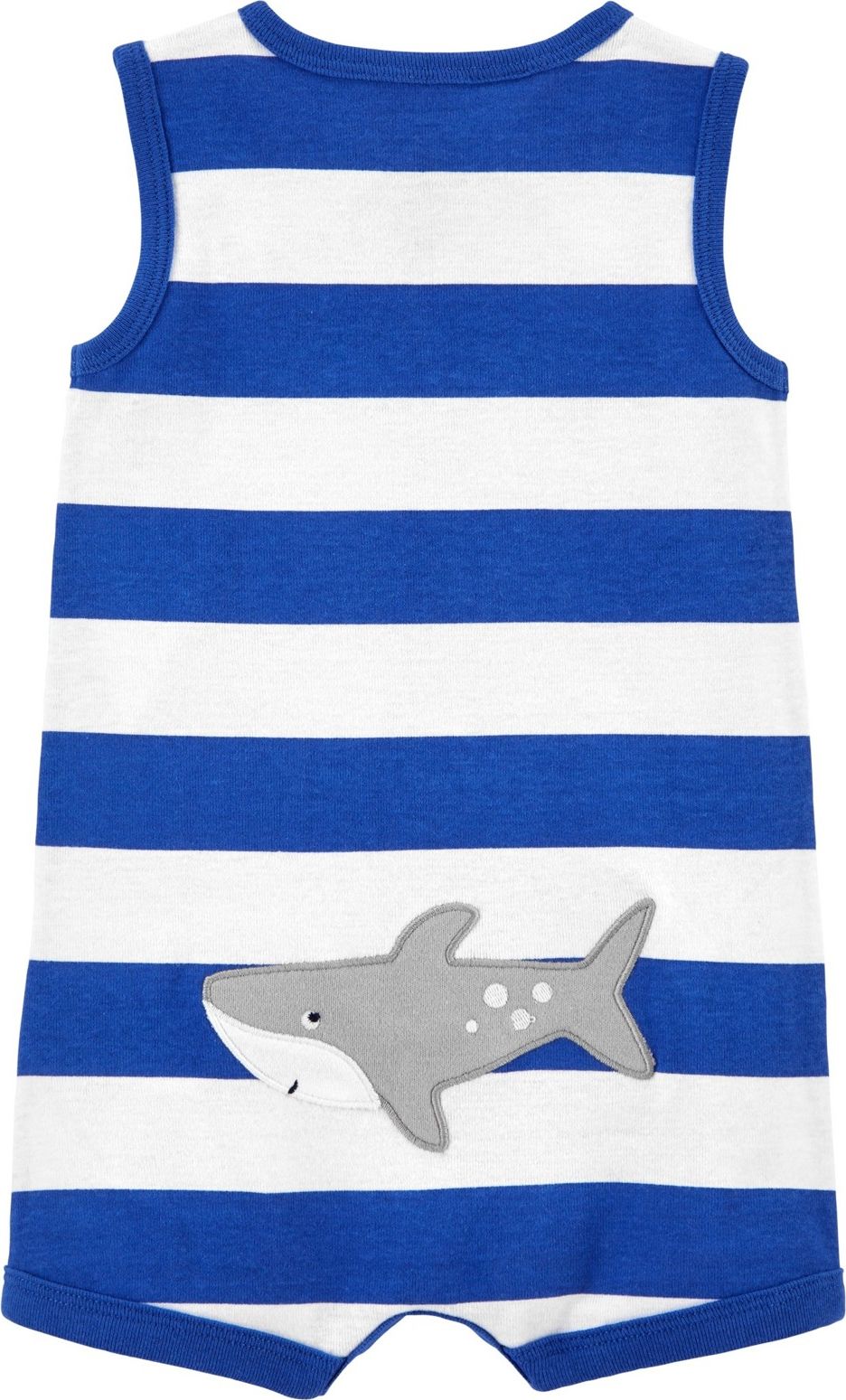 CARTER'S Overal letní Blue Stripe Shark chlapec 6 m, vel. 68 - obrázek 2