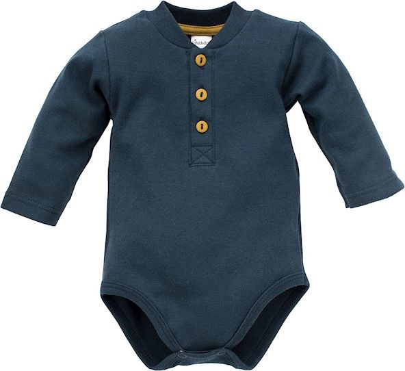 PINOKIO Body polo dlouhý rukáv Secret Forest vel. 68 navy - obrázek 1