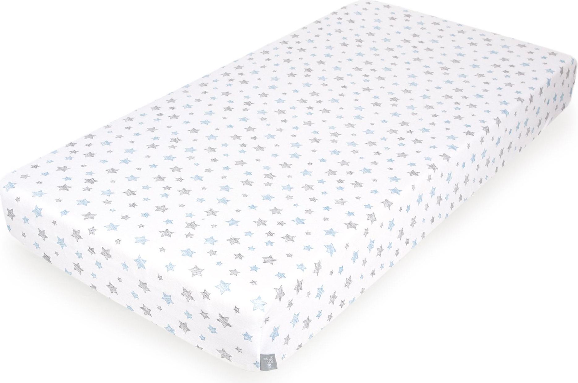 CEBA Prostěradlo Žerzej napínací s gumou 120x 60 Blue Stars - obrázek 1