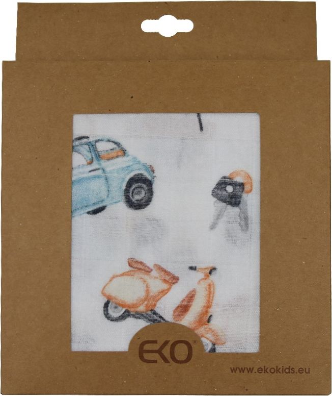 EKO Přikrývka bambusová mušelínová Scooter 120x120 cm - obrázek 1