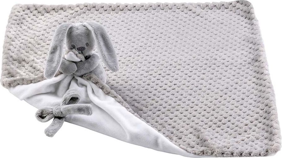 NATTOU Deka plyšová s mazlíčkem Lapidou grey pineapple + white 50cm x 50cm - obrázek 1