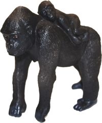 B - Gorila a mládě 7 cm - obrázek 1