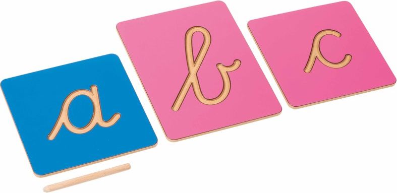 Nienhuis Montessori Hollow Letter Shapes: International Cursive - obrázek 1