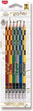 Grafitová tužka Maped Harry Potter s pryží 6 ks, tvrdost HB - obrázek 1