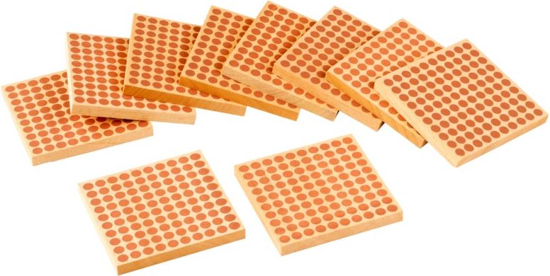 Nienhuis Montessori Wooden Square Of 100: Set Of 10 - obrázek 1