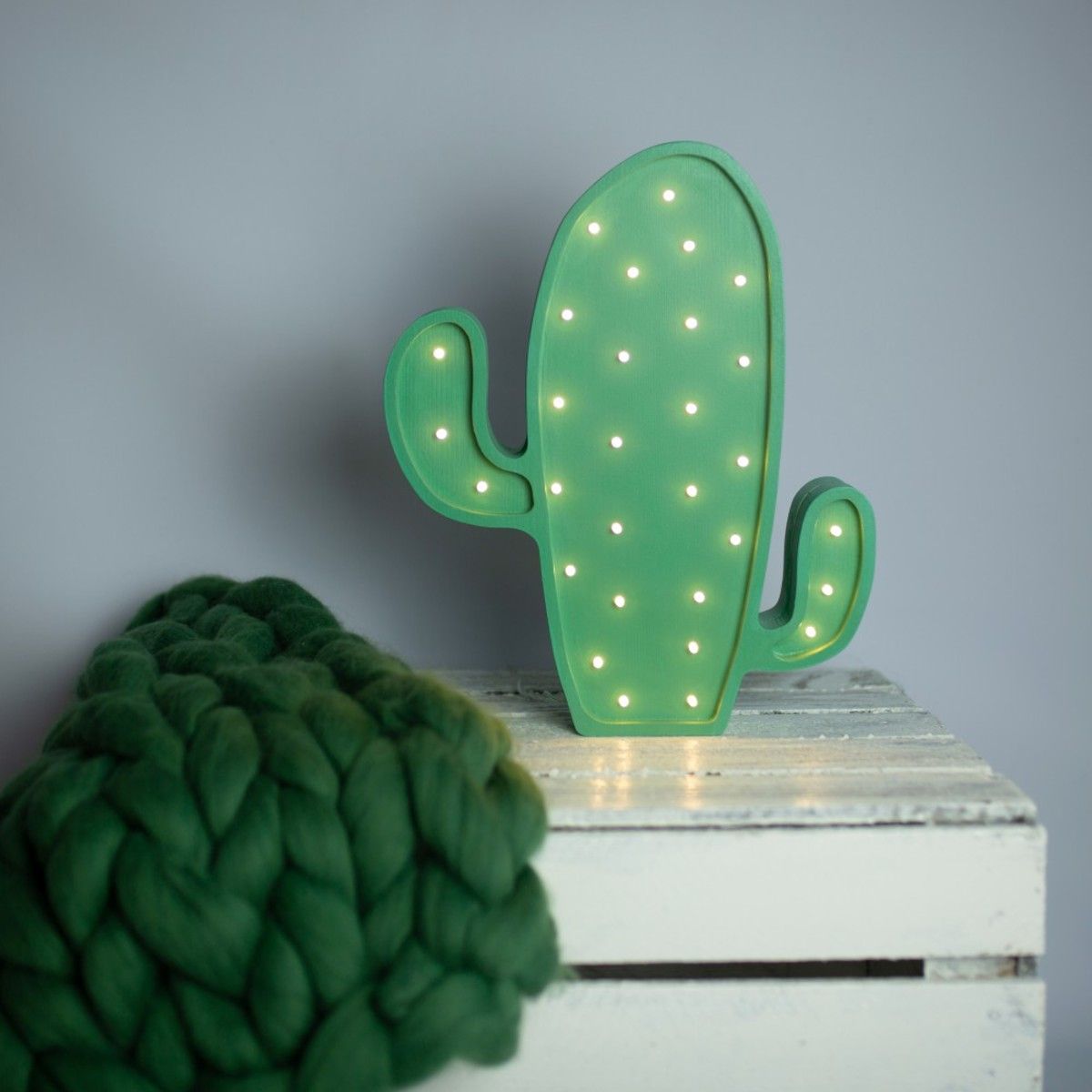 Dětské dřevěné svítidlo LED svítidlo Kaktus - obrázek 1