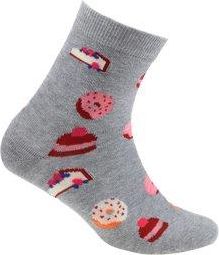 Vzorované dívčí ponožky WOLA SWEETS šedé Velikost: 39-41 - obrázek 1