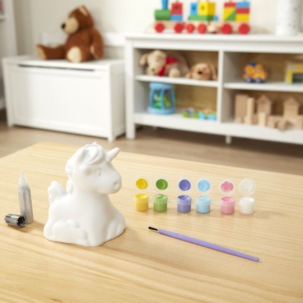 Kreativní sada Pokladnička k vymalování Jednorožec s doplňky - obrázek 6
