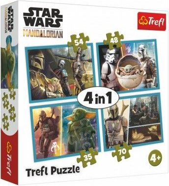 Teddies Puzzle Star Wars Mandalorian, 4v1, 280 x 210 mm - obrázek 1