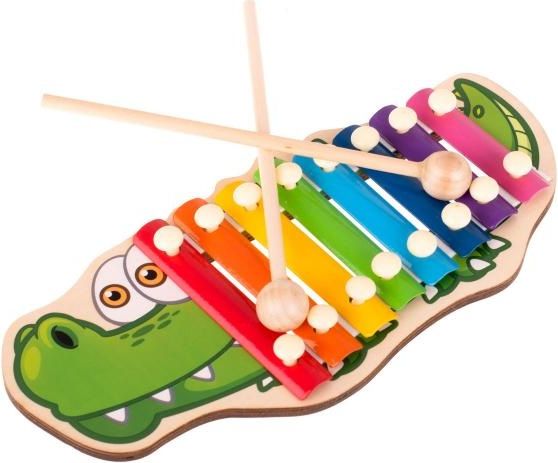 Dřevěné cimbálky pro děti krokodýl - obrázek 1