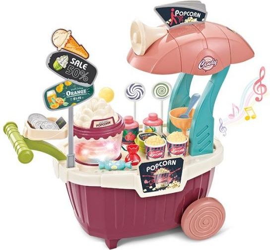 Prodejní vozík s popcornem a sladkostmi - obrázek 1