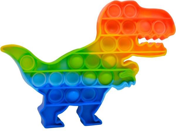 PUSH BUBBLE POP IT dinosaurus duhový