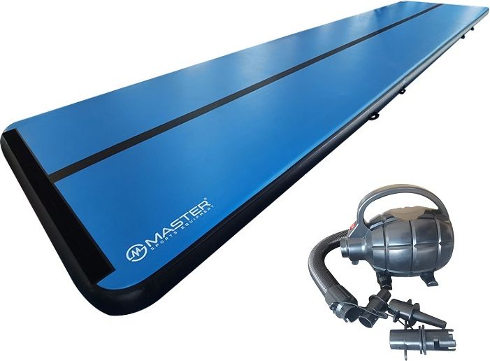 Airtrack MASTER S-Pro nafukovací žíněnka 1000 x 200 x 20 cm - modro - černá - obrázek 1