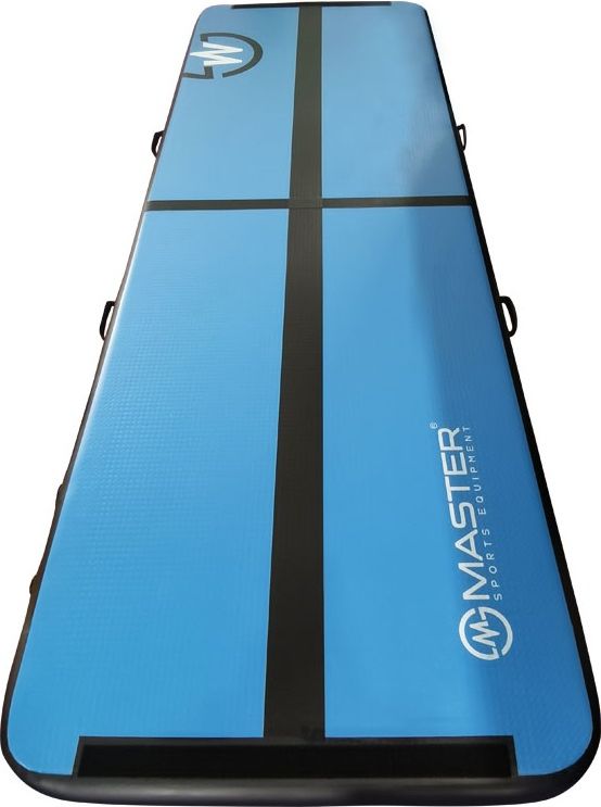 Airtrack MASTER nafukovací žíněnka 300 x 100 x 10 cm - modrá - černá - obrázek 2