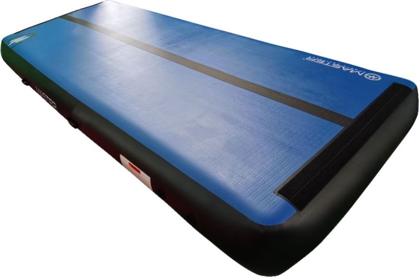 Airtrack MASTER nafukovací žíněnka 400 x 150 x 30 cm - modrá - černá - obrázek 2