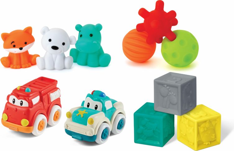 Infantino Sada senzorických hraček s autíčky a zvířátky - obrázek 1