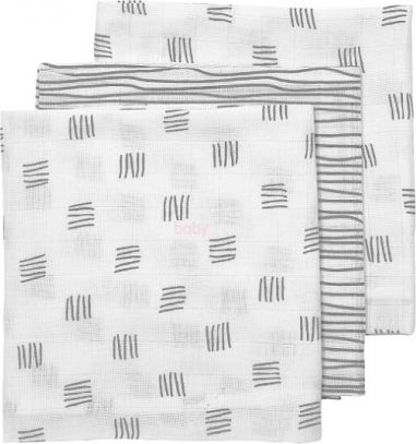 Meyco pleny 3-balení Block stripe grey - obrázek 1