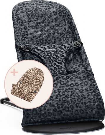 Baby Björn lehátko Bliss Anthracite /Leopard meshs náhrad.potahem Leopard cotton - obrázek 1