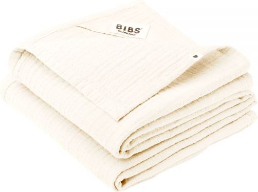 Bibs Mušelínové plenky z BIO bavlny 2ks, Ivory - obrázek 1