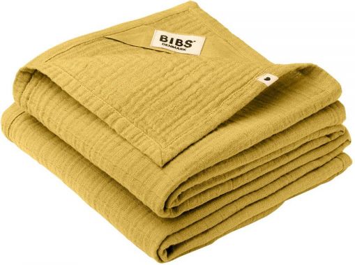 Bibs Mušelínové plenky z BIO bavlny 2ks, Mustard - obrázek 1