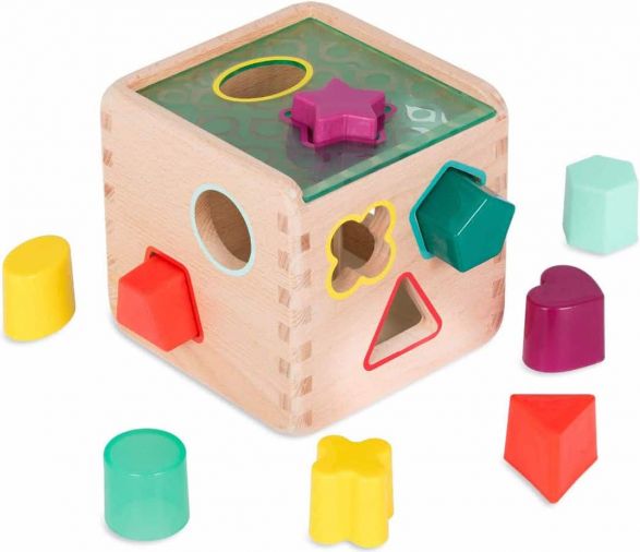 B-Toys Kostka dřevěná s vkládacími tvary Wonder Cube - obrázek 1