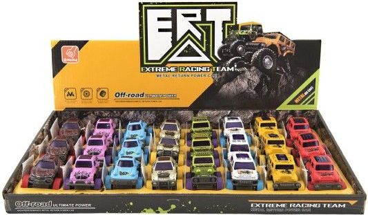 Auto kov/plast 6cm na zpětné natažení 8 druhů 24ks v boxu - obrázek 4
