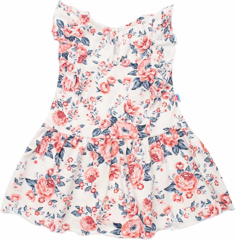 Kojenecké letní bavlněné šatičky New Baby Roses Varianta: smetanovo-růžové - smetanová/56 (0-3m) - obrázek 4