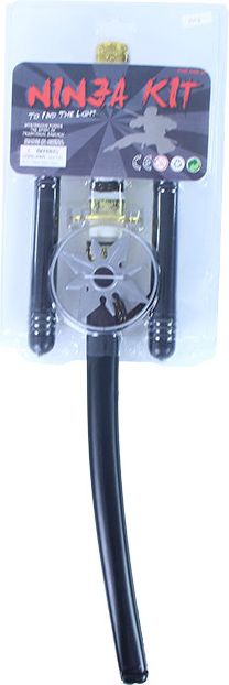 Dudlu Malý ninja set nunčaky s hvězdicí a samurajským mečem 57cm plast - obrázek 2