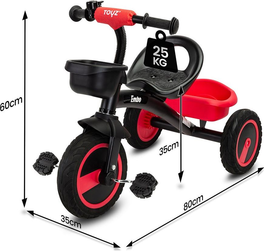 Dětská tříkolka Toyz Embo Varianta: red - červená - obrázek 34