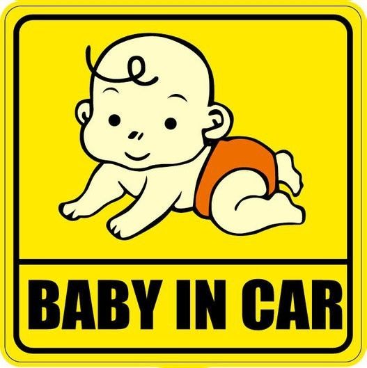 Dudlu Nálepka na auto - miminko leze po zemi - obrázek 1