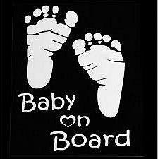 Dudlu Nálepka na auto - Baby on board - stopy (Bílá) - obrázek 6