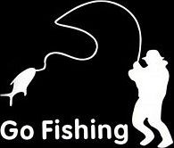 Dudlu Nálepka na auto - Go Fishing (Bílá) - obrázek 1