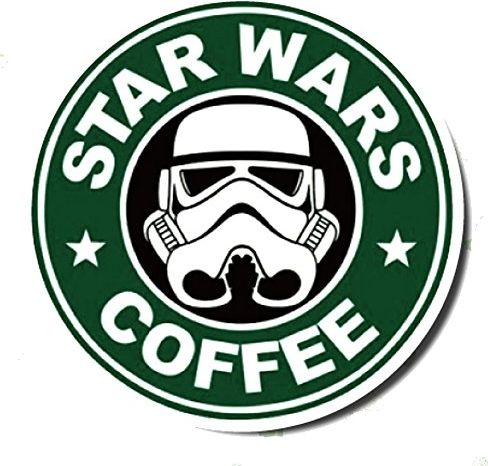 Dudlu Nálepka na auto - Star Wars coffee - obrázek 1